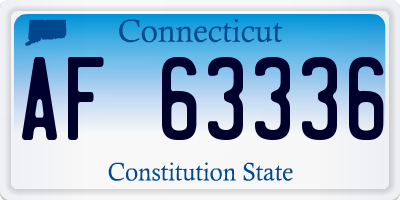 CT license plate AF63336