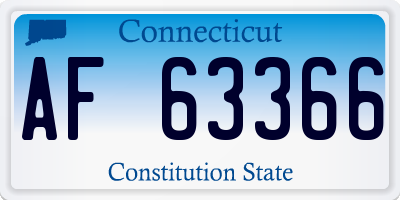 CT license plate AF63366