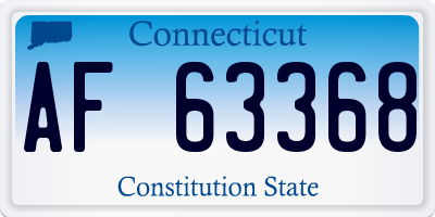 CT license plate AF63368
