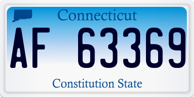 CT license plate AF63369