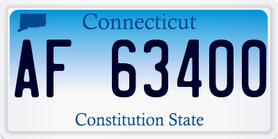 CT license plate AF63400