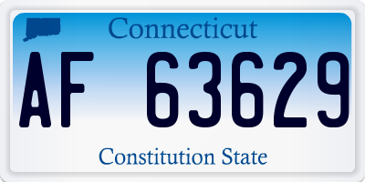 CT license plate AF63629