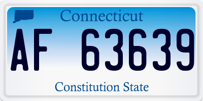 CT license plate AF63639