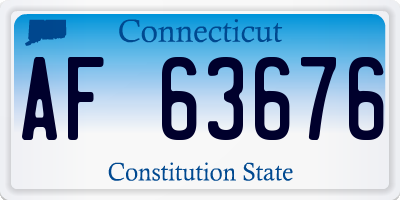 CT license plate AF63676