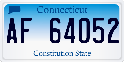 CT license plate AF64052