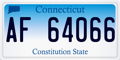 CT license plate AF64066