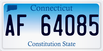 CT license plate AF64085