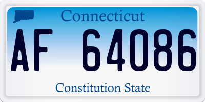 CT license plate AF64086