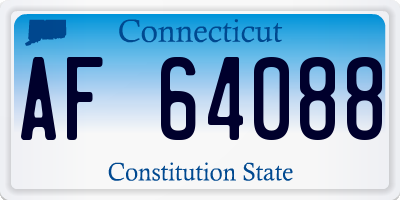 CT license plate AF64088