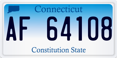 CT license plate AF64108
