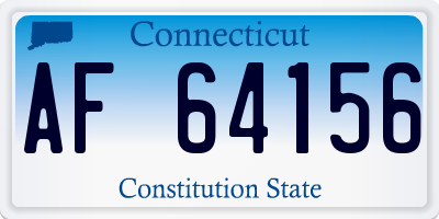 CT license plate AF64156
