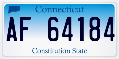 CT license plate AF64184
