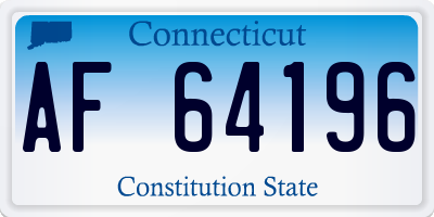 CT license plate AF64196