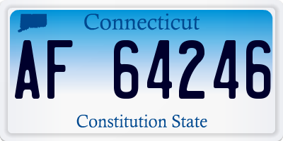 CT license plate AF64246