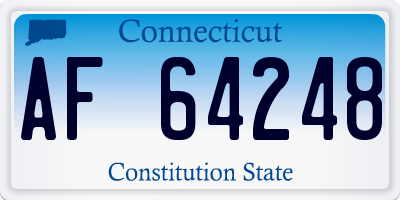 CT license plate AF64248