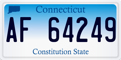 CT license plate AF64249