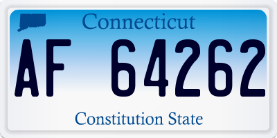 CT license plate AF64262
