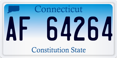 CT license plate AF64264