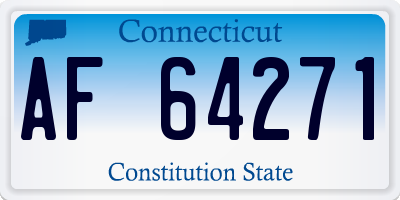CT license plate AF64271