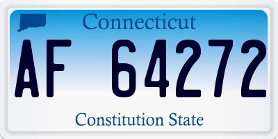 CT license plate AF64272