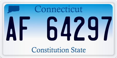 CT license plate AF64297