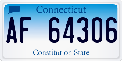 CT license plate AF64306