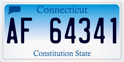 CT license plate AF64341