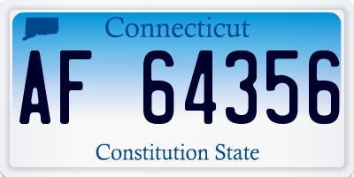 CT license plate AF64356