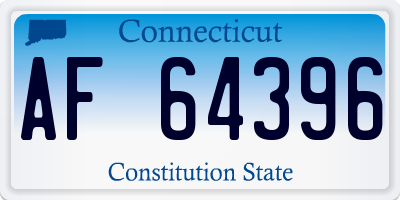 CT license plate AF64396