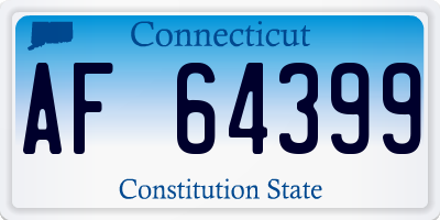 CT license plate AF64399