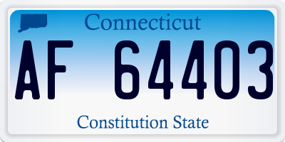 CT license plate AF64403