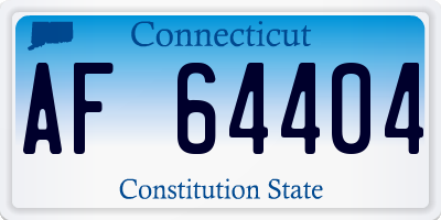 CT license plate AF64404