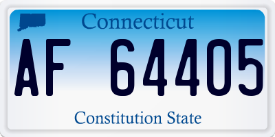 CT license plate AF64405