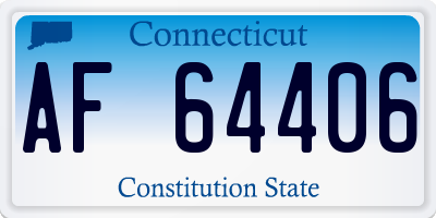 CT license plate AF64406