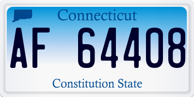 CT license plate AF64408
