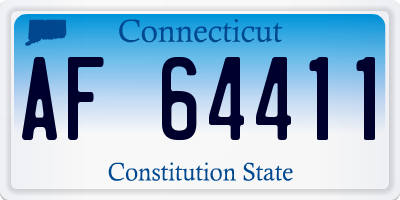 CT license plate AF64411
