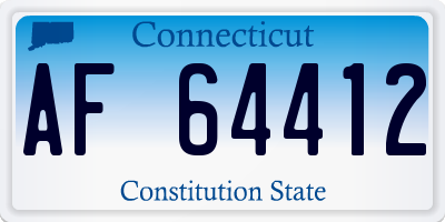 CT license plate AF64412