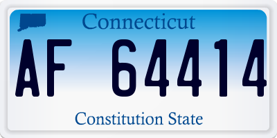CT license plate AF64414