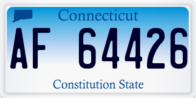 CT license plate AF64426