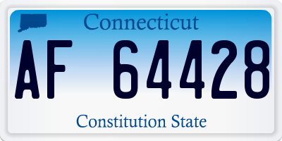 CT license plate AF64428