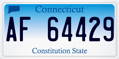 CT license plate AF64429