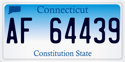 CT license plate AF64439