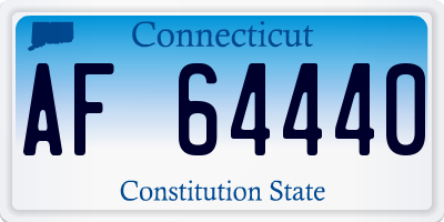 CT license plate AF64440