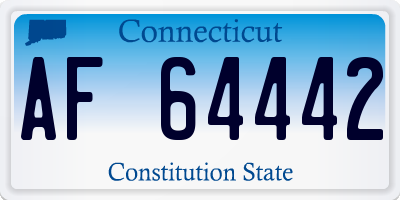 CT license plate AF64442