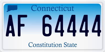 CT license plate AF64444