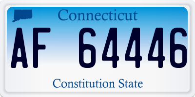 CT license plate AF64446