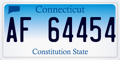 CT license plate AF64454