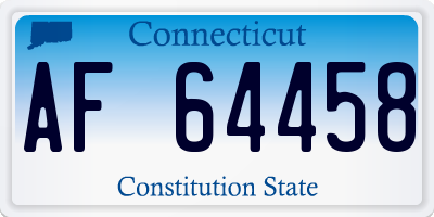 CT license plate AF64458