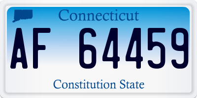 CT license plate AF64459