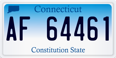 CT license plate AF64461
